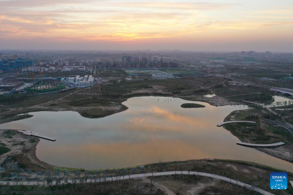 Aerial view of Xiong'an New Area, north China's Hebei