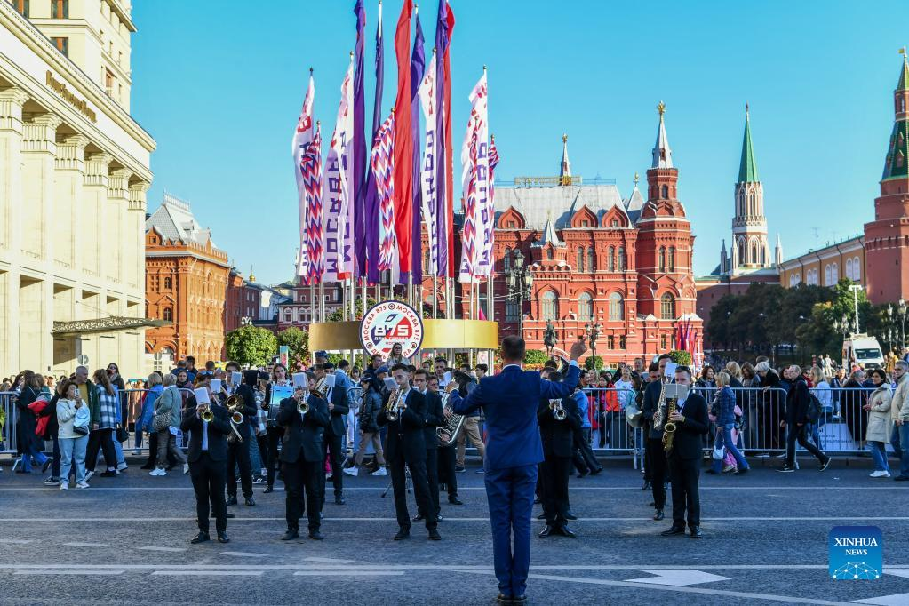 People take part in Moscow City Day celebrations in Russia