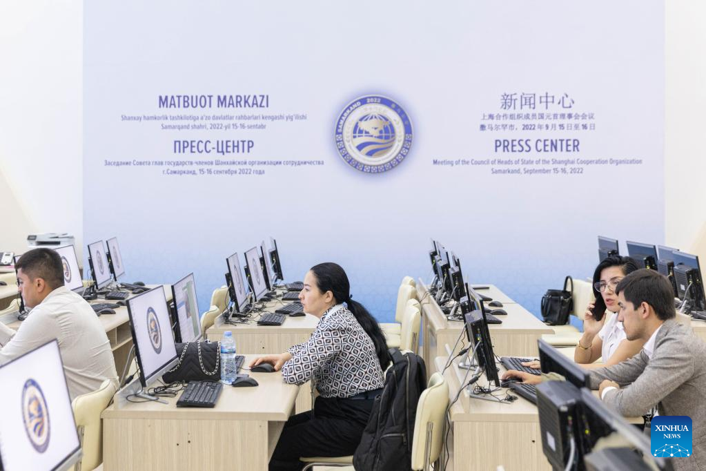 In pics: press center for upcoming SCO summit