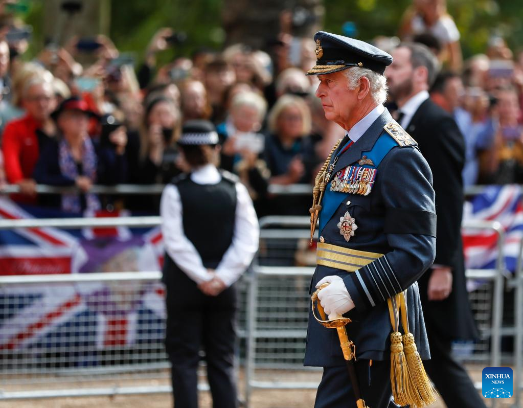 Procession of Queen Elizabeth II's coffin for lying-in-state in London, Britain