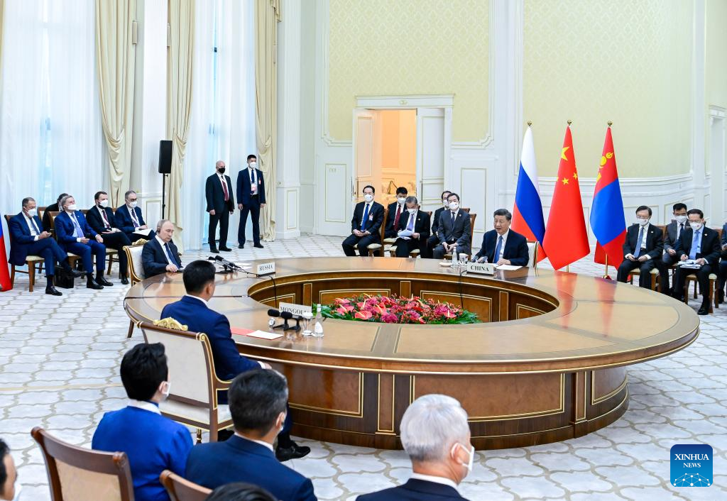 Xi attends sixth meeting of heads of state of China, Russia, Mongolia