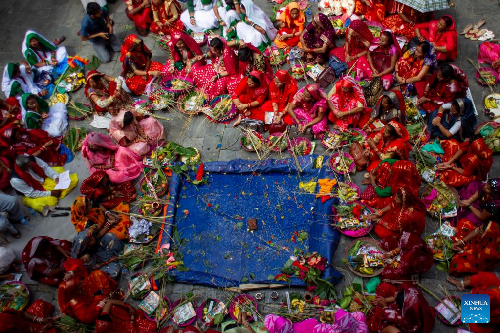 Jitiya festival celebrated in Kathmandu, Nepal