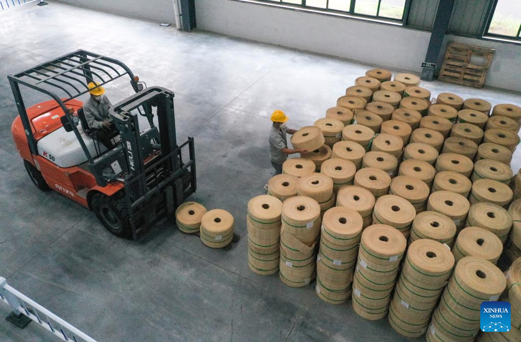 In pics: bamboo winding composite pipe production base in China's Chongqing
