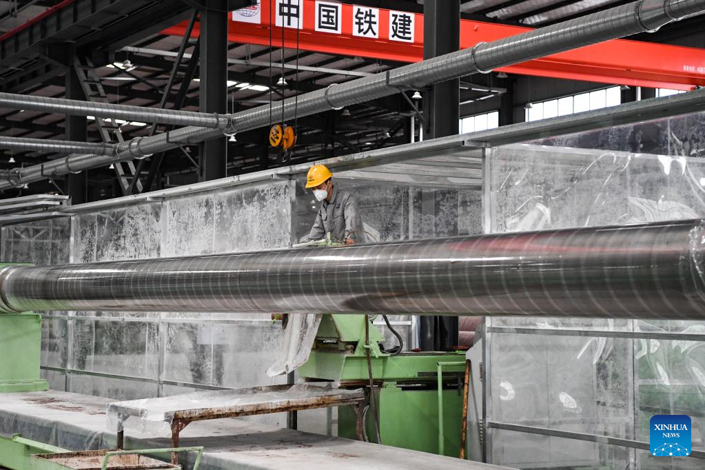 In pics: bamboo winding composite pipe production base in China's Chongqing