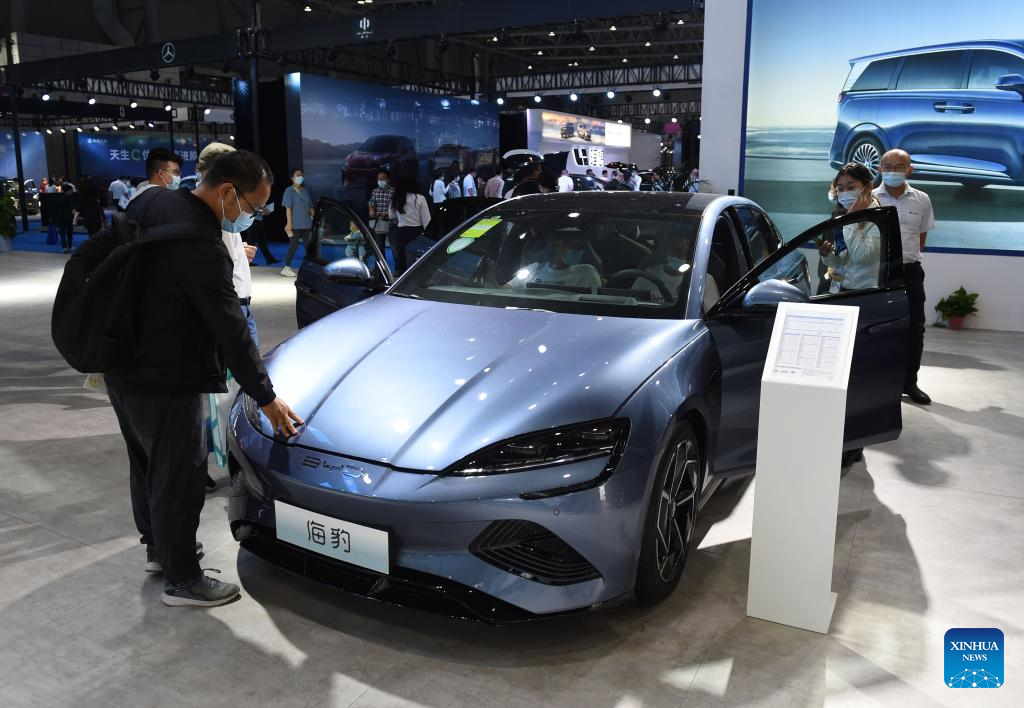 New energy vehicles displayed at 2022 World Manufacturing Convention in Hefei