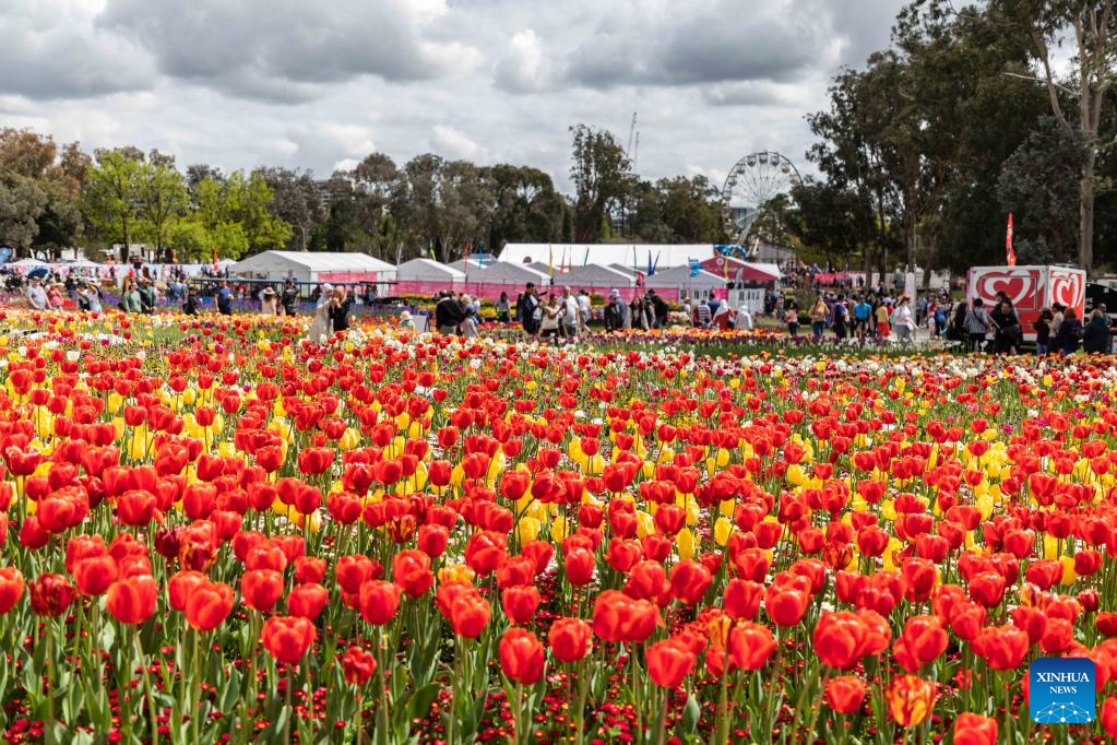 Floriade flower festival held in Canberra, Australia