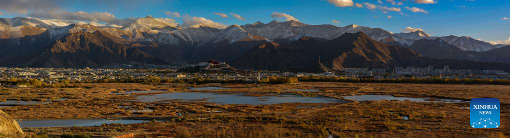 Autumn view of Potala Palace in Lhasa, SW China's Tibet
