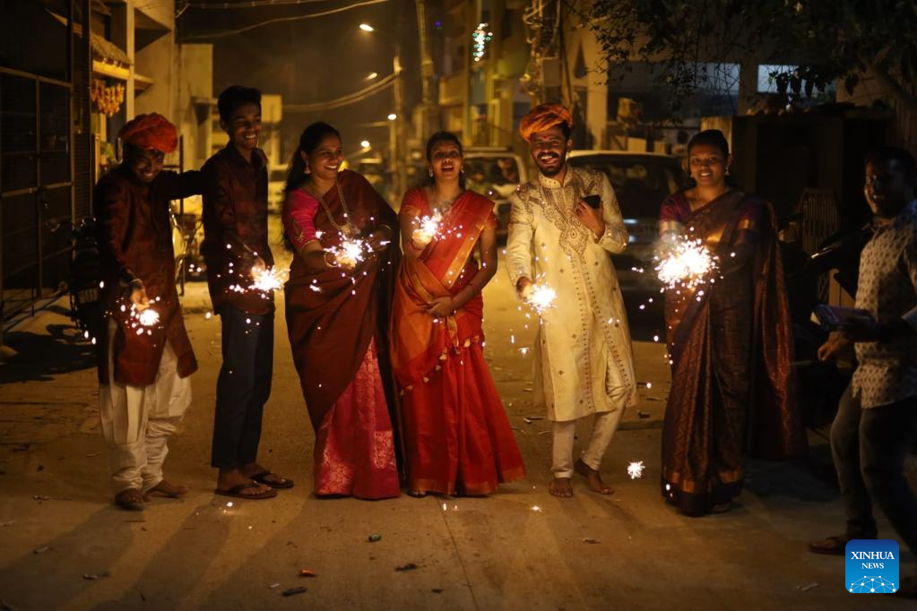 Celebration of Diwali held in Bangalore, India
