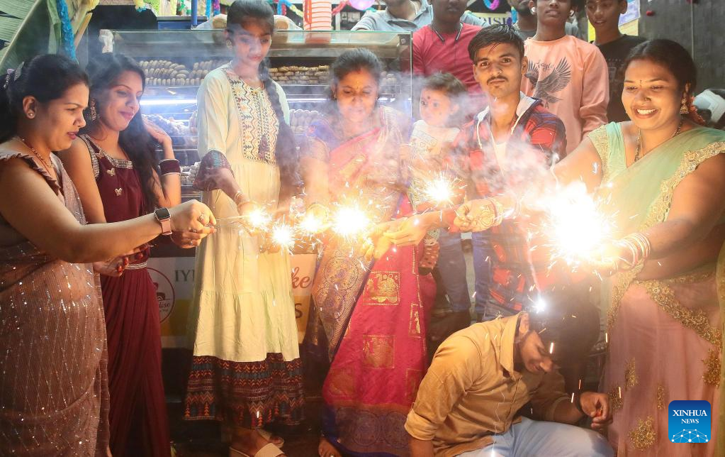Celebration of Diwali held in Bangalore, India