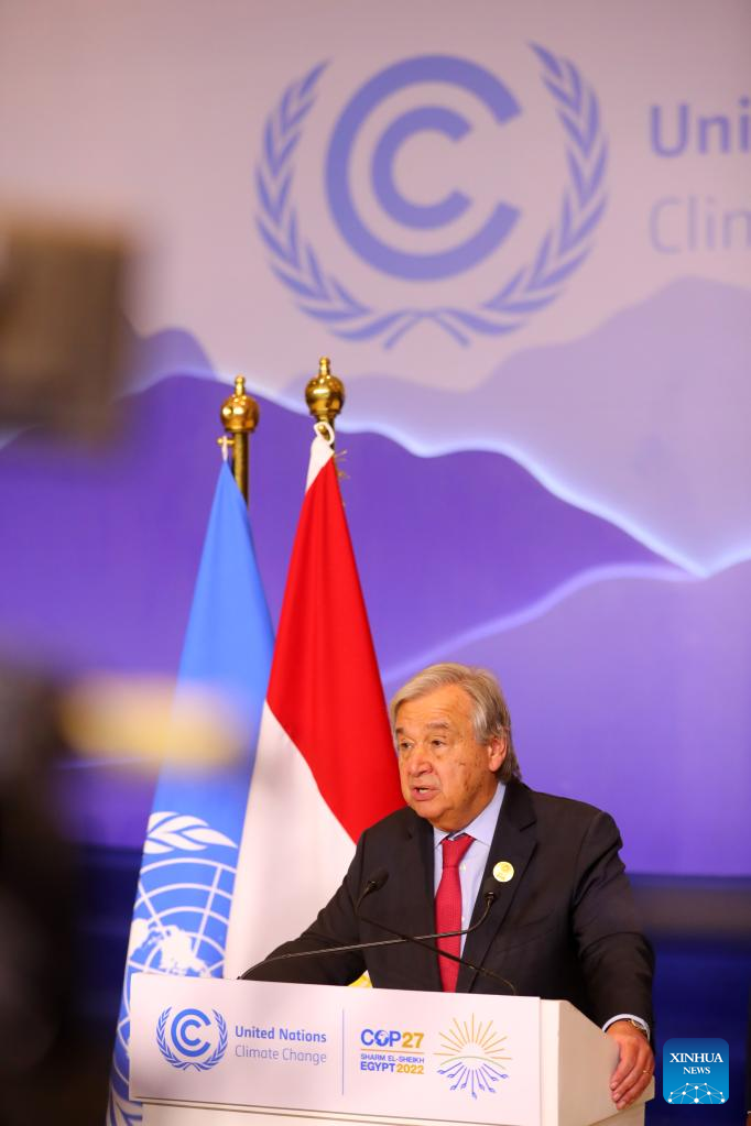 UN chief calls for reaching consensus on climate actions at COP27