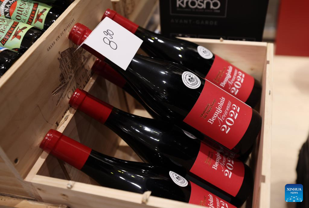 New Beaujolais Nouveau released at alcohol boutique in Paris
