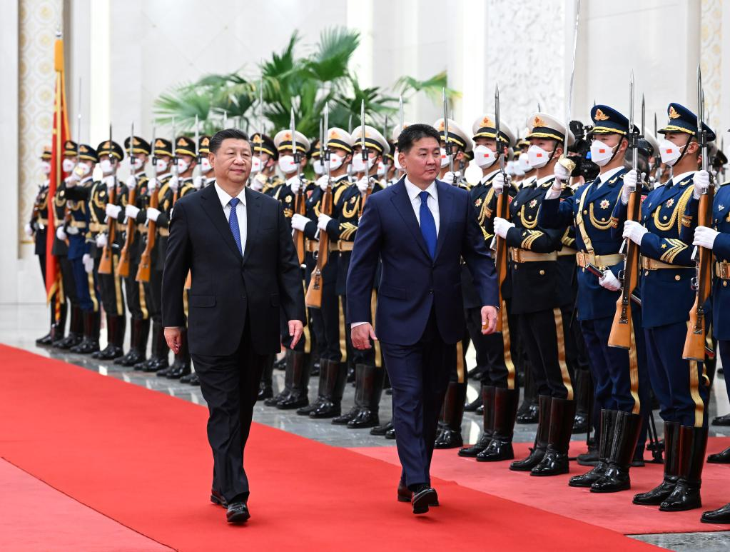 Xi holds talks with Mongolian president