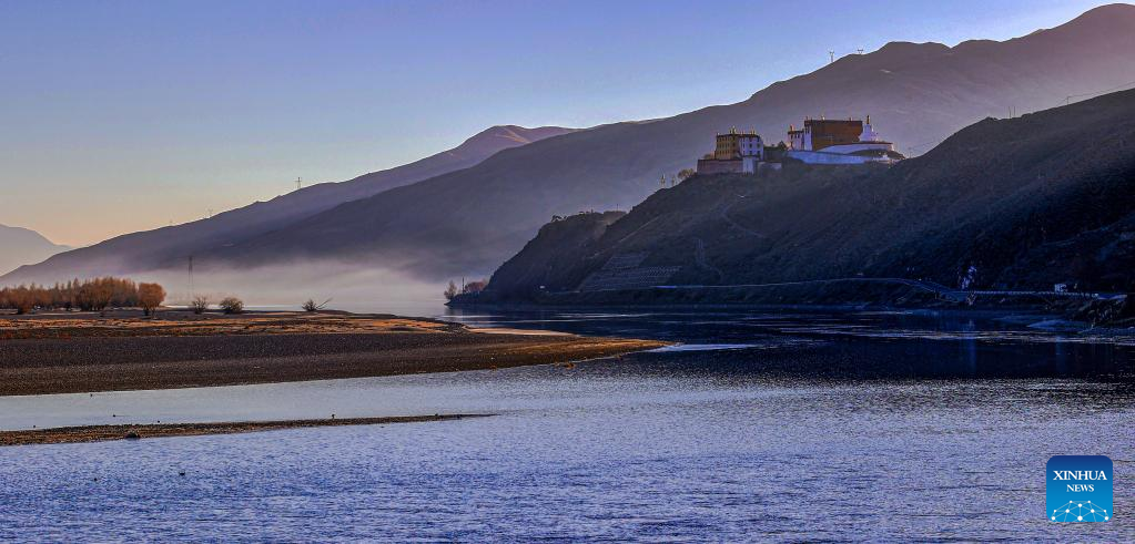 Scenery of Quxu section of Yarlung Zangbo River, Tibet