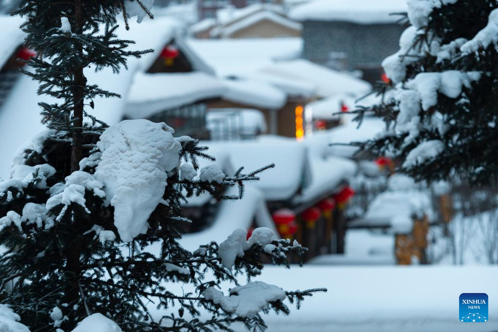 In pics: Snow Town scenic spot in Hailin City, Heilongjiang
