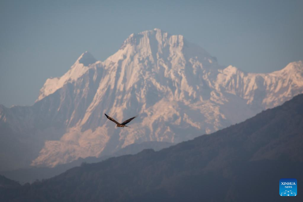 Mountain range seen from Kathmandu Valley