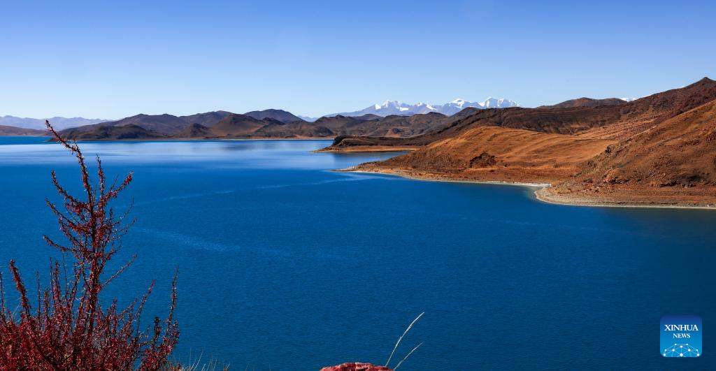 Scenery of Yamdrok Lake in Tibet