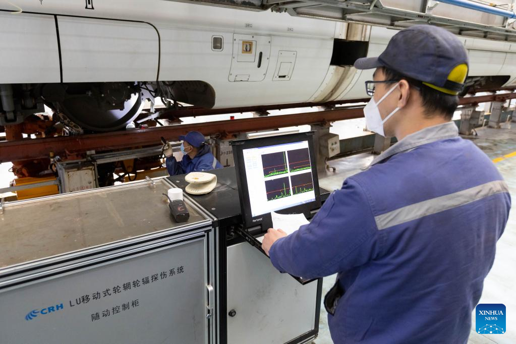 High-speed train depot prepares for future Spring Festival travel rush in Shanghai