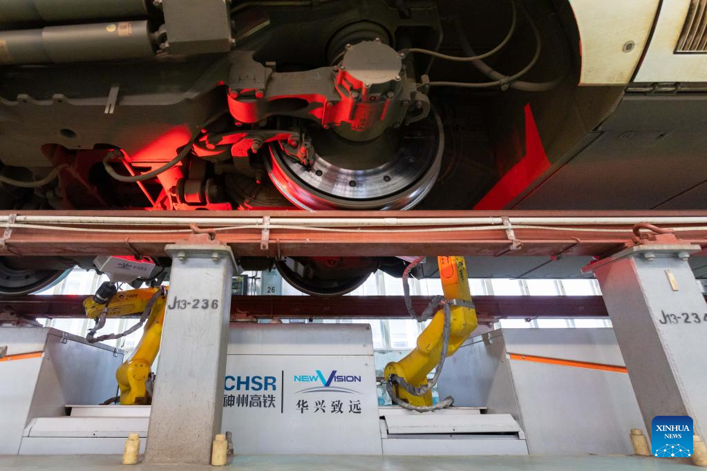High-speed train depot prepares for future Spring Festival travel rush in Shanghai
