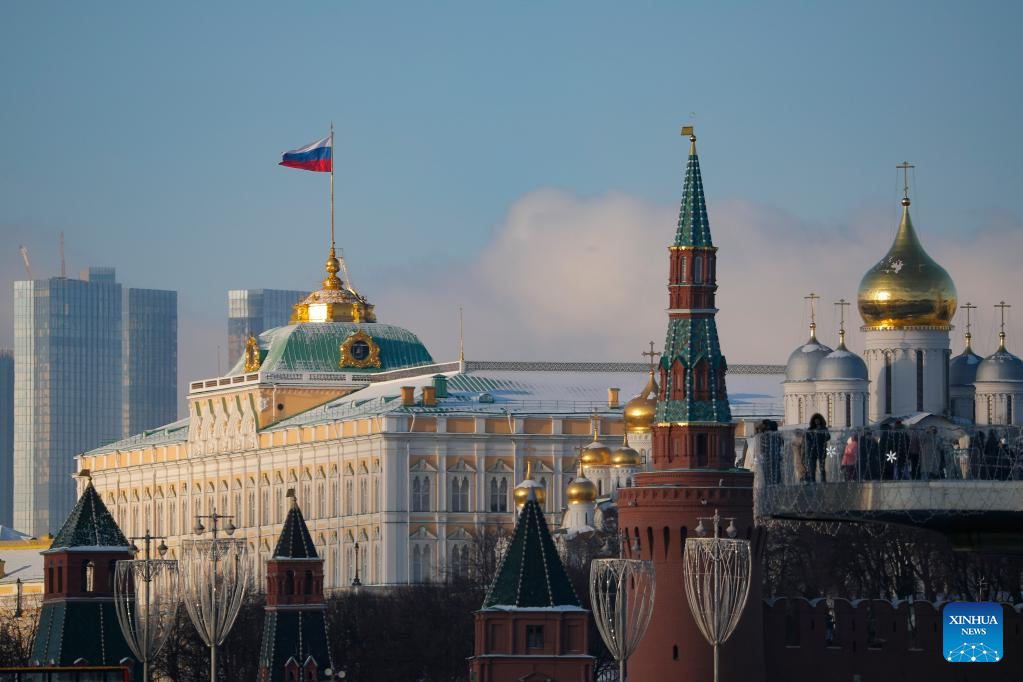Cold weather hits Moscow, Russia