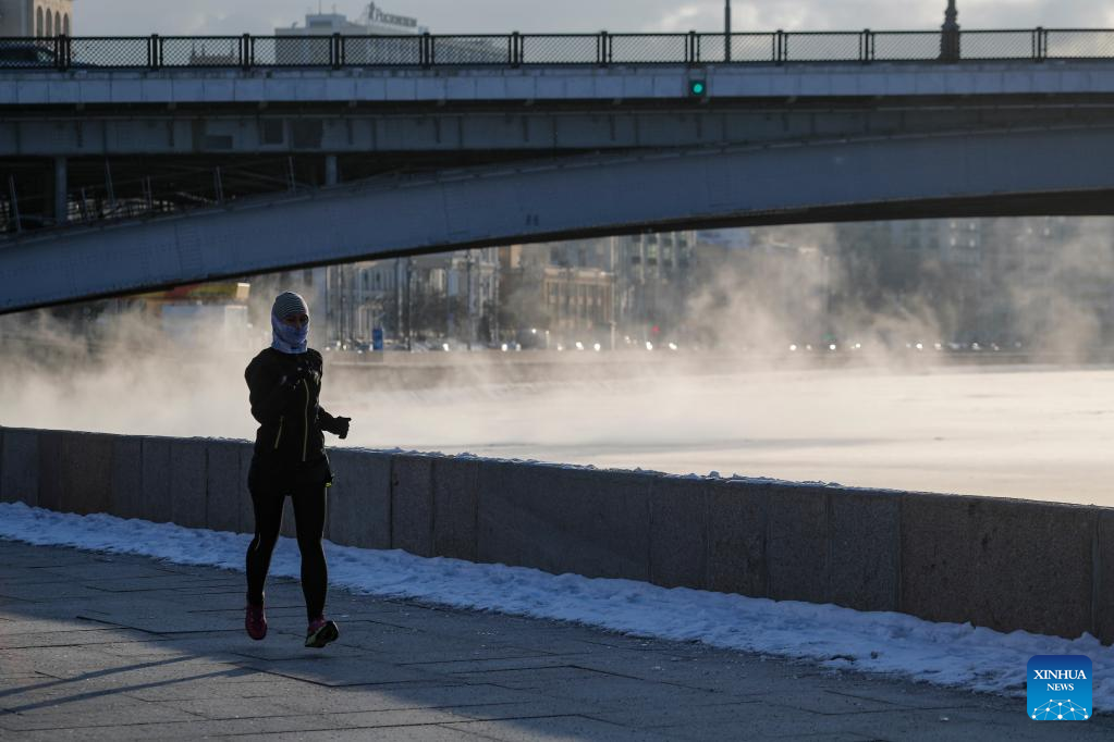 Cold weather hits Moscow, Russia