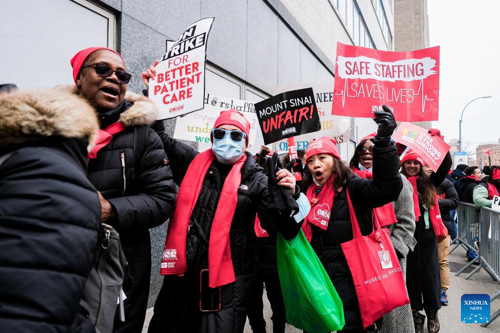 Thousands of nurses go on strike for 3rd day in New York City