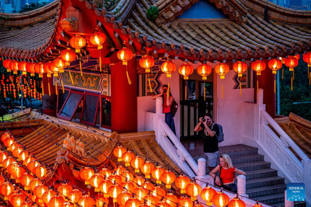 In pics: red lanterns set for upcoming Chinese Lunar New Year in Kuala Lumpur, Malaysia