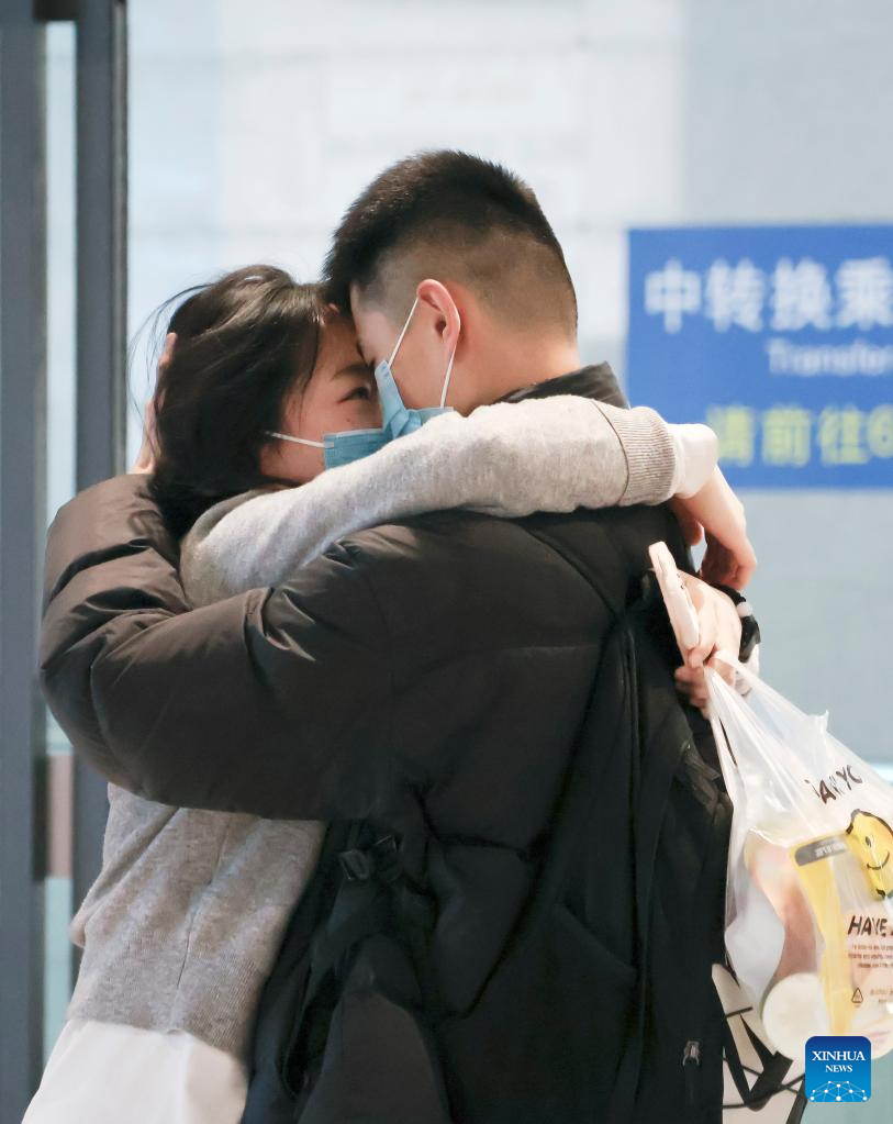 People on their way for family reunions during Spring Festival travel rush