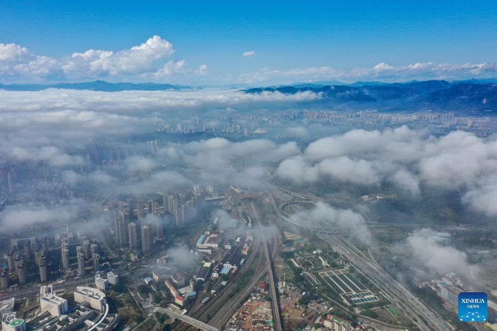 Advection fog on Guling Hill, SE China