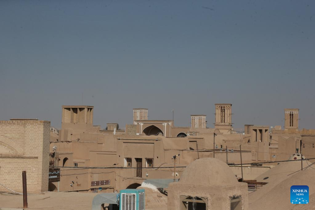 Wind catchers seen in Yazd, Iran