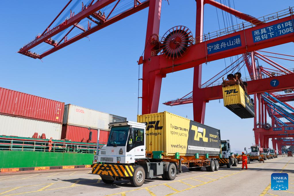 Cargo throughput of China's Ningbo Zhoushan port ranks top globally in 2022