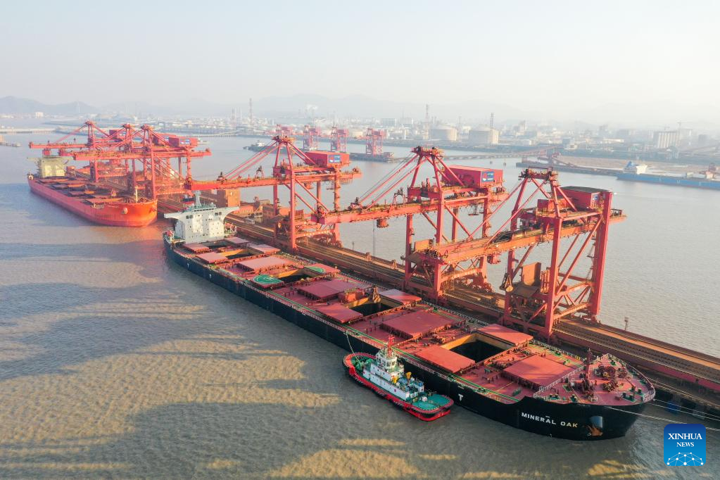 Cargo throughput of China's Ningbo Zhoushan port ranks top globally in 2022