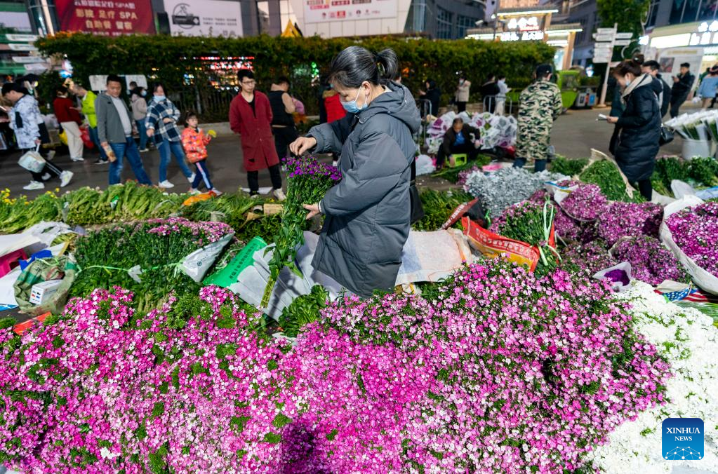 Kunming Dounan Flower Market, largest fresh cut flower trading market in Asia