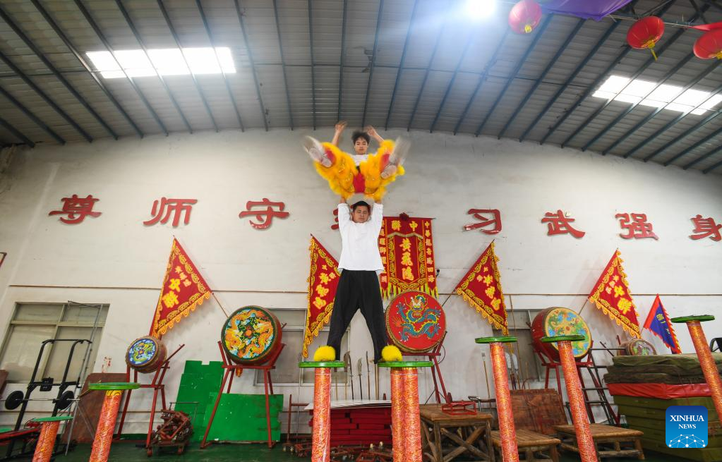 Guangdong Lion Dance presented in Foshan
