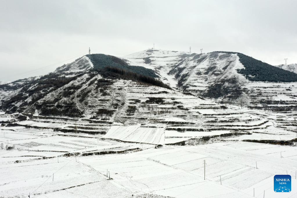 Snow scenery in Dingxi, NW China's Gansu