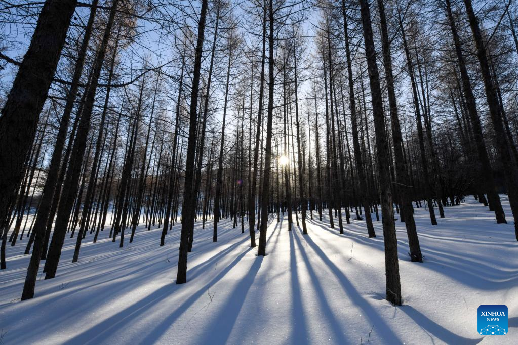 Winter scenery of Yudaokou pasture in Chengde, N China