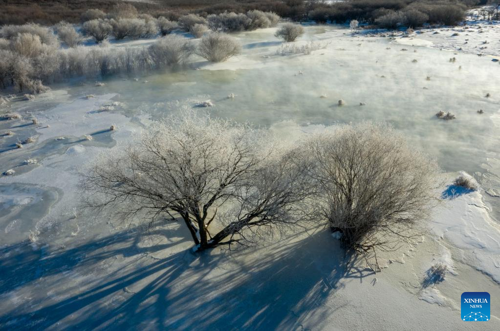 Winter scenery of Yudaokou pasture in Chengde, N China