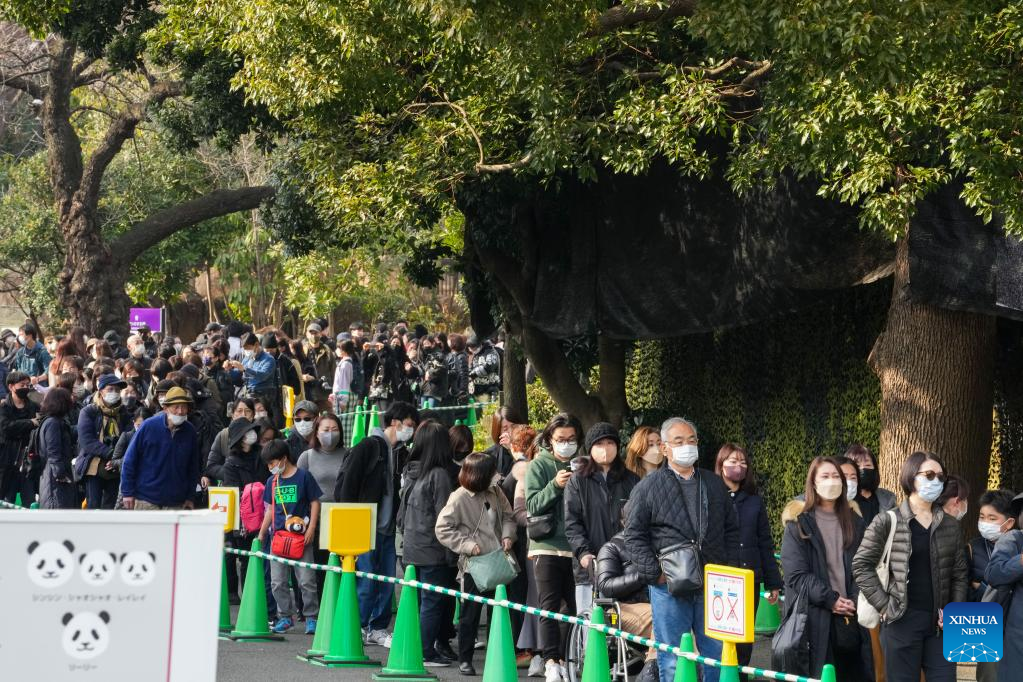 People in Tokyo flock to say goodbye to beloved giant panda Xiang Xiang