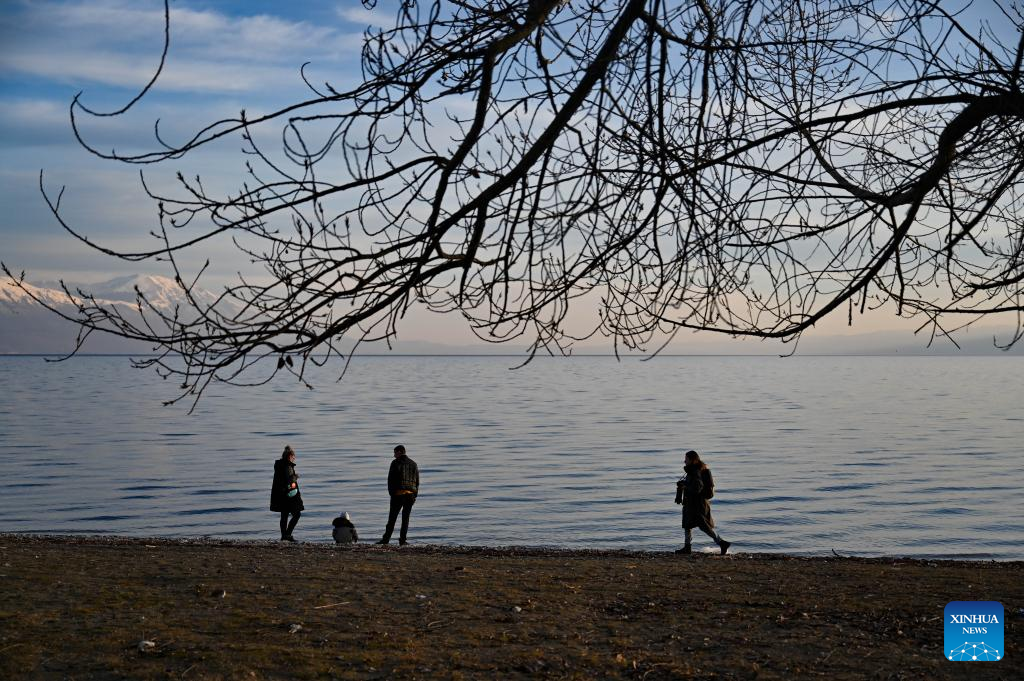 View of Ohrid Lake in North Macedonia