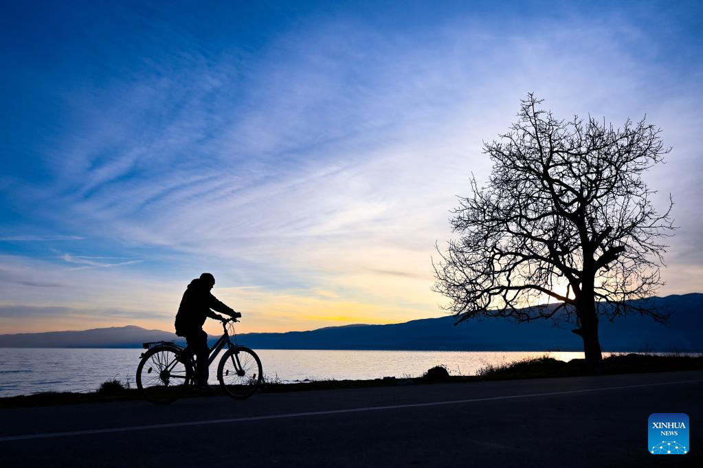 View of Ohrid Lake in North Macedonia