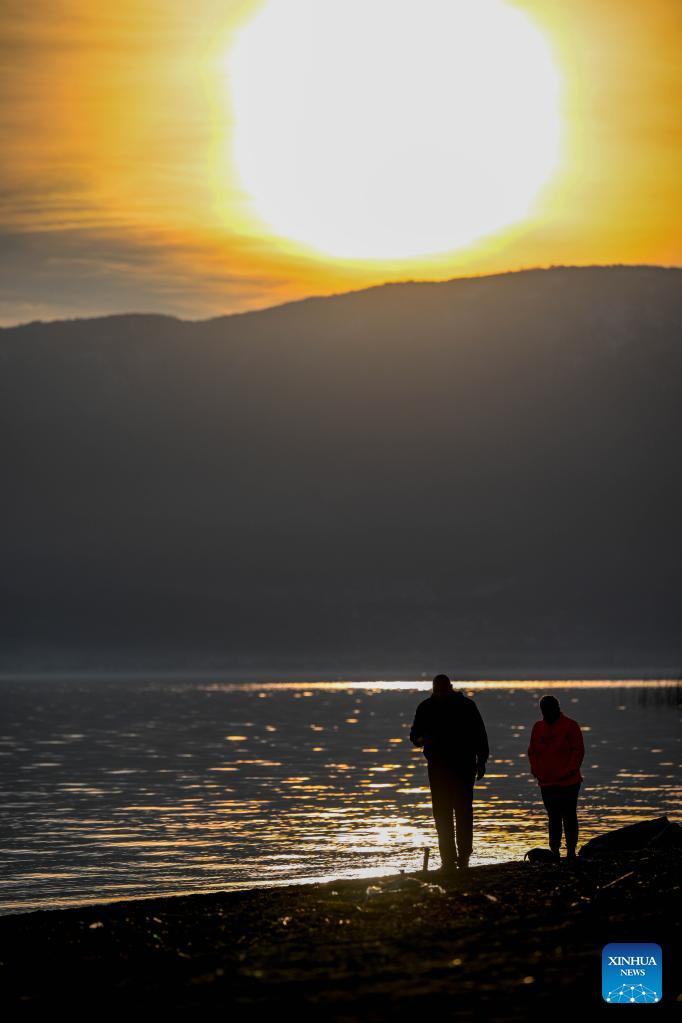View of Ohrid Lake in North Macedonia