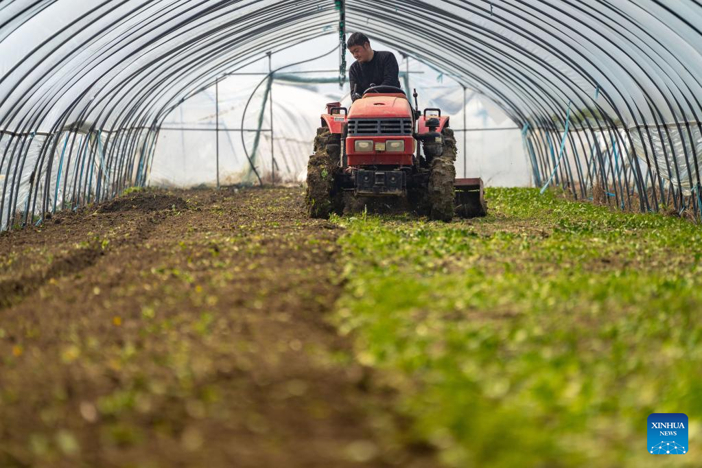 Farmers busy with spring farming in China