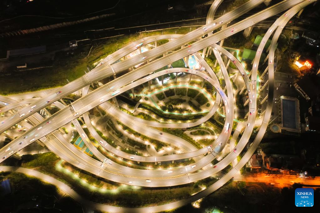 View of Qianchun interchange in Guiyang, southwest China's Guizhou