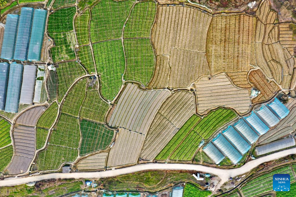 View of farmland in Fuzhou, SE China