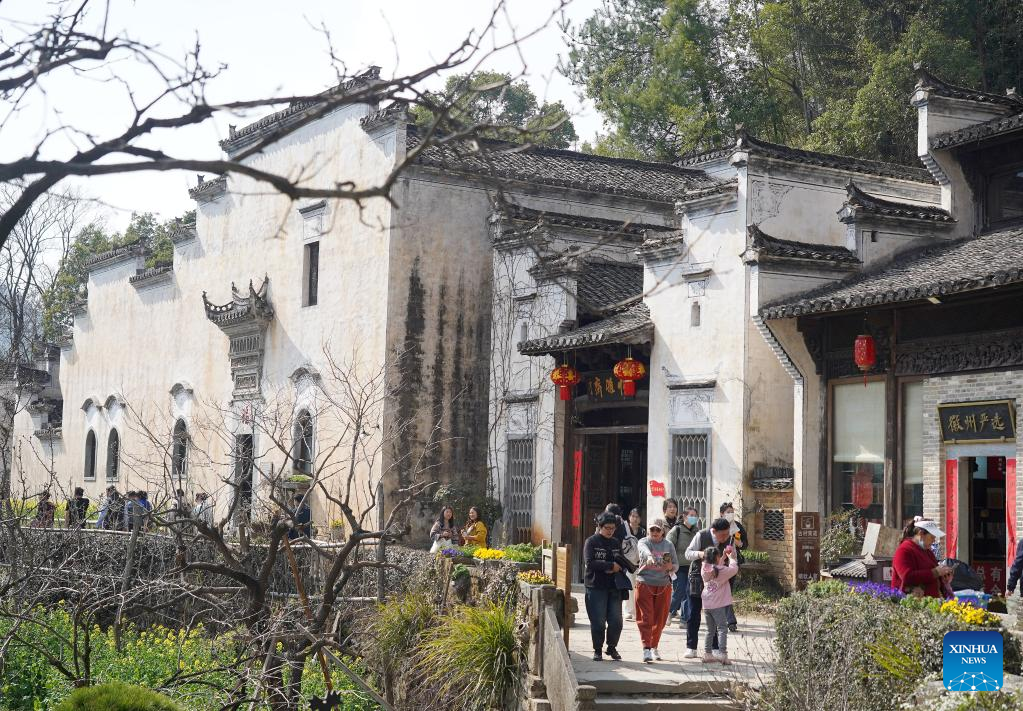 Spring scenery in Wuyuan in E China attracts lots of visitors