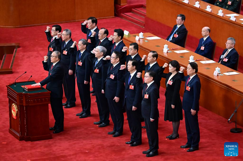 14 vice chairpersons elected for China's 14th NPC Standing Committee