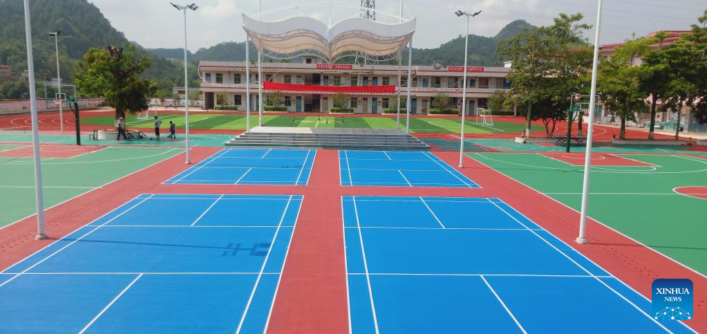 Across China: Renovated sports ground welcomes happier schoolchildren in rural area