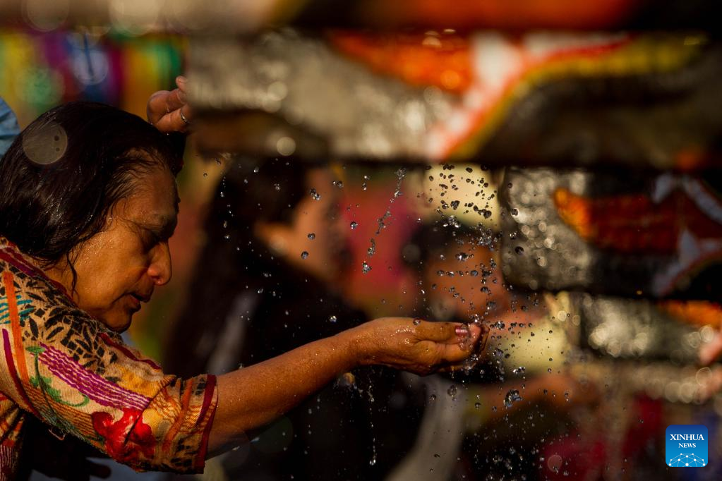 Baishak Asnan festival celebrated in Kathmandu, Nepal