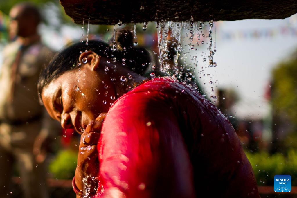 Baishak Asnan festival celebrated in Kathmandu, Nepal