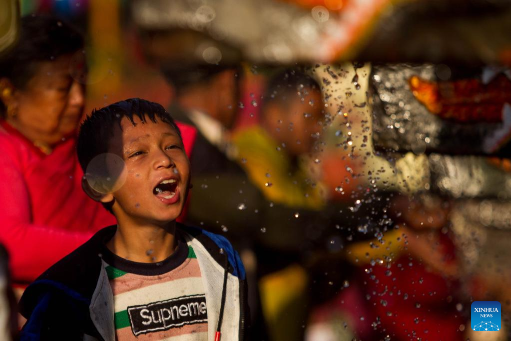 Baishak Asnan festival celebrated in Kathmandu, Nepal