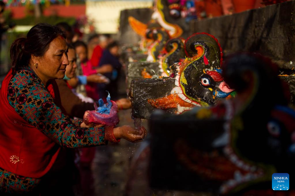 Baishak Asnan festival celebrated in Kathmandu, Nepal